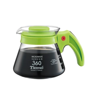 【Tiamo】耐熱玻璃壺360cc-綠色(HG2294G)