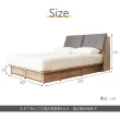 【時尚屋】奧爾頓橡木6尺床箱型抽屜式加大雙人床RV8-A728+A729不含床頭櫃-床墊(免運費 免組裝 臥室系列)