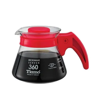 【Tiamo】耐熱玻璃壺360cc-紅色(HG2294R)