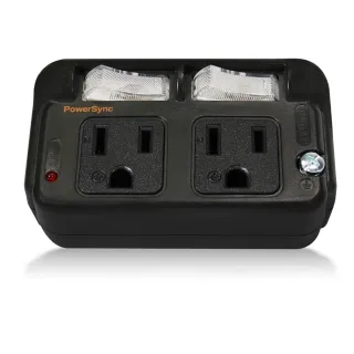 【PowerSync 群加】3P 2開2插防雷擊節能壁插(TC2S0N)