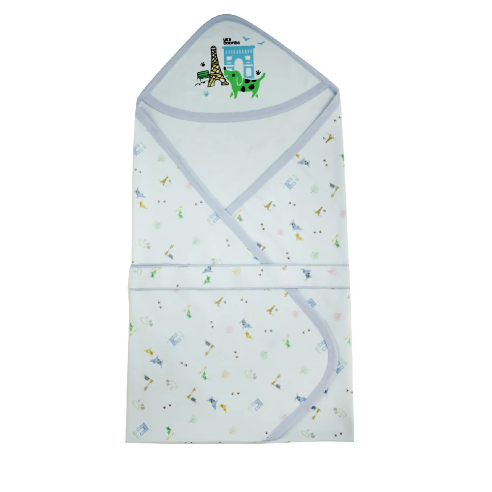 【悠遊寶國際】台灣精製-多功能透氣包巾(天空藍)