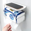 IBS-643不鏽鋼複合式衛生紙架 MIT台製無痕貼 SGS強力耐重 重複黏貼 抽取式面紙架 廚房 廁所 置物收納