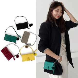 【WHOSE BAG】交換禮物 韓國 OMNIA Bubble 真皮多功能長夾手機包｜鱷魚紋×可斜背 NO.3352U(女長夾 女皮夾)