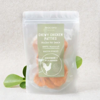 【macarro馬卡兒寵物】亞麻籽雞肉 台灣天然手作 寵物 狗零食 100g(單包入)