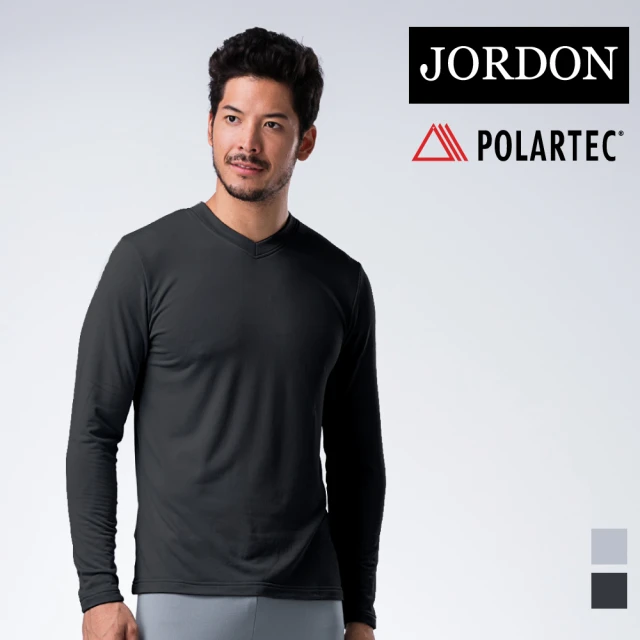 JORDON 橋登 POLARTEC POWER DRY V領保暖內層衣(773 黑色)