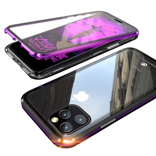 【BOTYE】iPhone 11 Pro Max 6.5吋 萬磁王雙面玻璃系列航空鋁合金手機保護殼