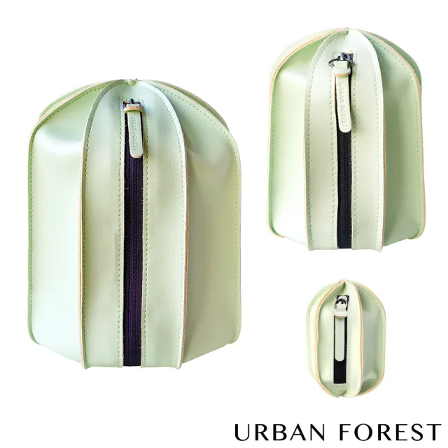 【URBAN FOREST 都市之森】雙11 仙人掌-洗漱包/盥洗包 大中小3件組(薄荷綠)