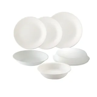 【CorelleBrands 康寧餐具】純白6件式碗盤組(602)