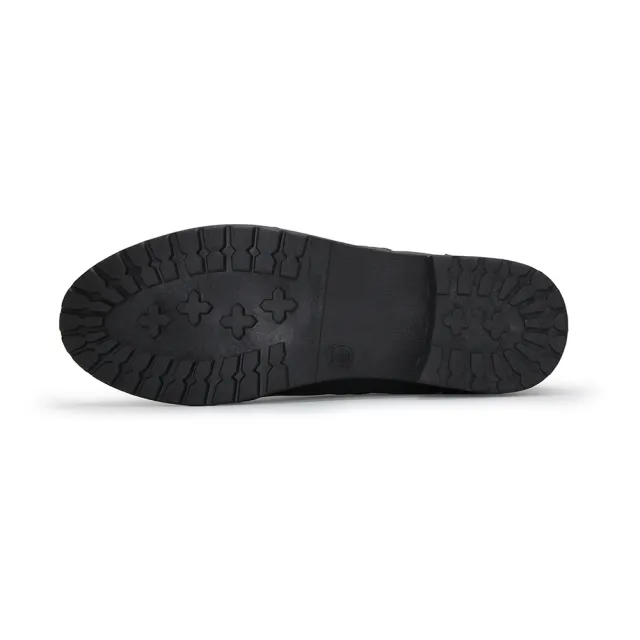 【FUFA Shoes 富發牌】牛津百搭質感低跟鞋-黑 FE77(女鞋/牛津鞋/通勤鞋/面試鞋)