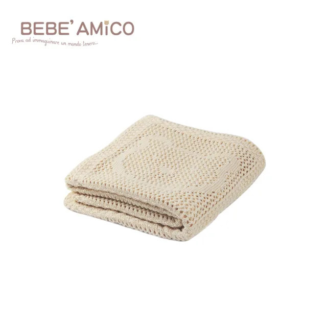 【BEBE AMICO】鏤空編織透氣好眠毯(3色)