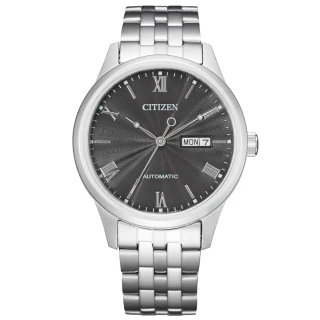 【CITIZEN 星辰】Mechanical現代極簡機械錶-銀x黑/40mm(NH7501-85H)