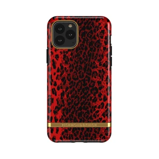 【Richmond&Finch】瑞典手機殼 金線框 -紅色豹紋(iPhone 11 6.1吋)