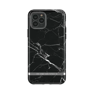 【Richmond&Finch】瑞典手機殼 大理石紋銀線框 - 黑色(iPhone 11 Pro Max 6.5吋)