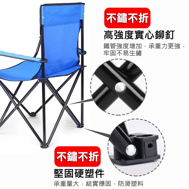 【VENCEDOR】露營折疊扶手椅型 - 1入(烤肉 戶外 露營折疊扶手收納椅 釣魚椅 露營椅 戶外椅 野餐)