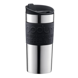 【Bodum】雙層不鏽鋼隨行杯350cc-黑