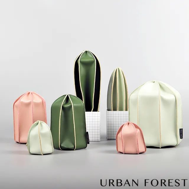 【URBAN FOREST 都市之森】雙11 仙人掌-洗漱包/盥洗包 XL加大號(薄荷綠)