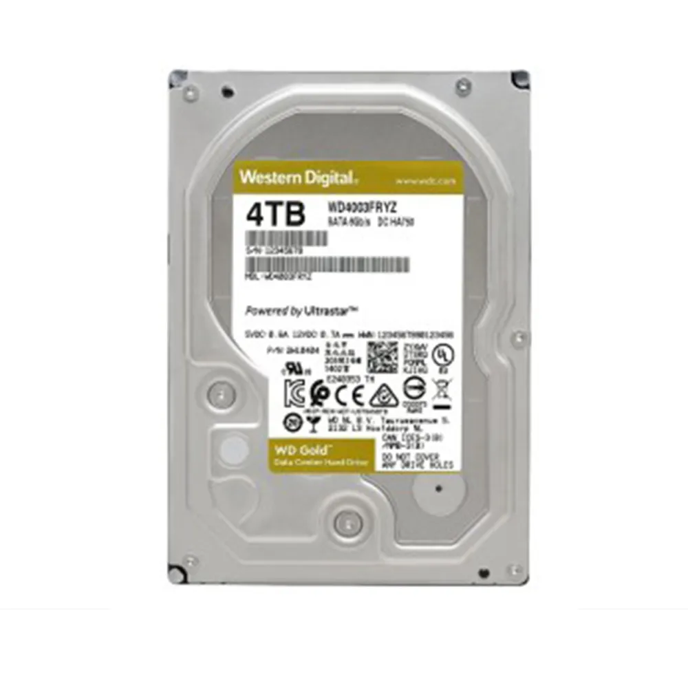 【WD 威騰】金標 4TB 3.5吋 7200轉 256MB 企業級內接硬碟(WD4003FRYZ)