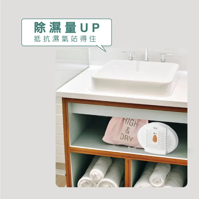 【GW 水玻璃】經典 500 無線式迷你除濕機 1入(E-500)