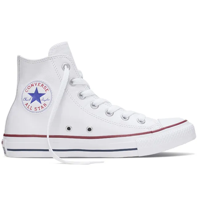 【CONVERSE品牌旗艦店】CTAS 高筒 ALL STAR 休閒鞋 荔枝皮革 男鞋 女鞋 白(132169C)