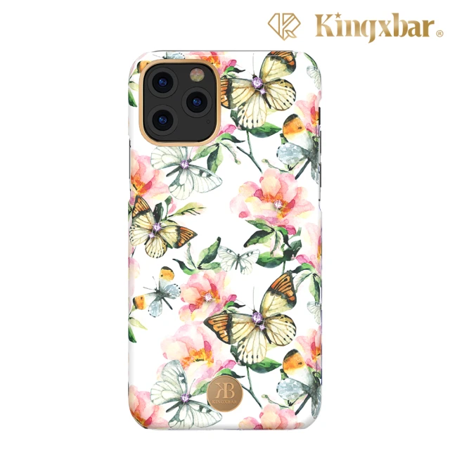 【Kingxbar】Kingxbar iPhone 11 Pro 施華洛世奇彩鑽水鑽手機殼-蝶戀花(施華洛世奇水鑽)