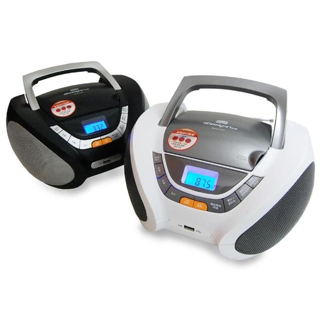 【Dennys MCD-310U】是一款黑色系手提式音響，支援USB、FM、MP3及手提CD播放功能，提供隨機播放與編曲播放模式。內建耳機插孔與USB插槽，方便使用。電壓支援交流電源110V AC/60Hz及直流電源9V DC（2號乾電池x6顆），消耗功率為12W。本體尺寸為225深 x255寬x 130高 mm，重量約1.2公斤，適合居家或戶外使用。配件包含電源線、說明書與保證書，產地為中國，提供1年保固。