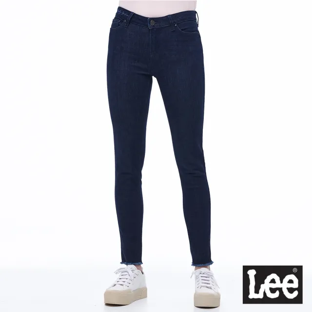 【Lee 官方旗艦】女裝 牛仔褲 / 433 中腰合身窄管 深藍洗水 / Body Optix系列(LL19026661T)