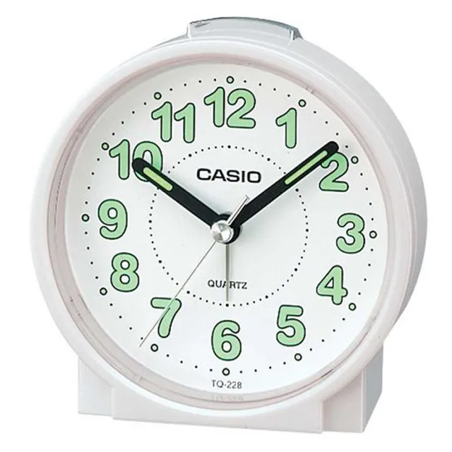 【CASIO 卡西歐】圓形桌上型鬧鐘(TQ-228-7)
