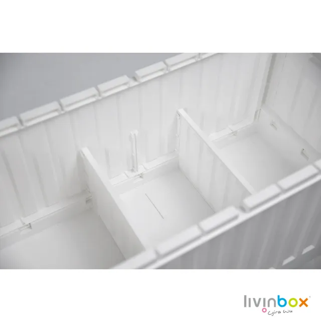 【livinbox 樹德】CARGO貨櫃收納椅 1入 FB-6432B(輕工業風/可堆疊/可折疊/上開式/收納箱)