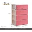 【時尚屋】青池粉紅色四層收納櫃KW7-KJ404-2(免運費 台灣製 收納櫃)