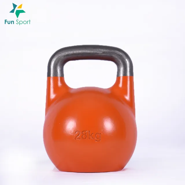 【Fun Sport】競技壺鈴 kettlebell 28kg 橘(壺鈴 健身)