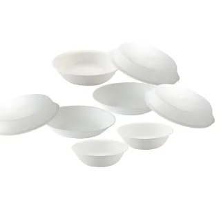 【CorelleBrands 康寧餐具】純白8件式碗盤組(H05)