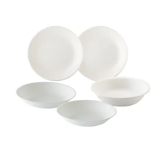 【CorelleBrands 康寧餐具】純白5件式碗盤組(516)