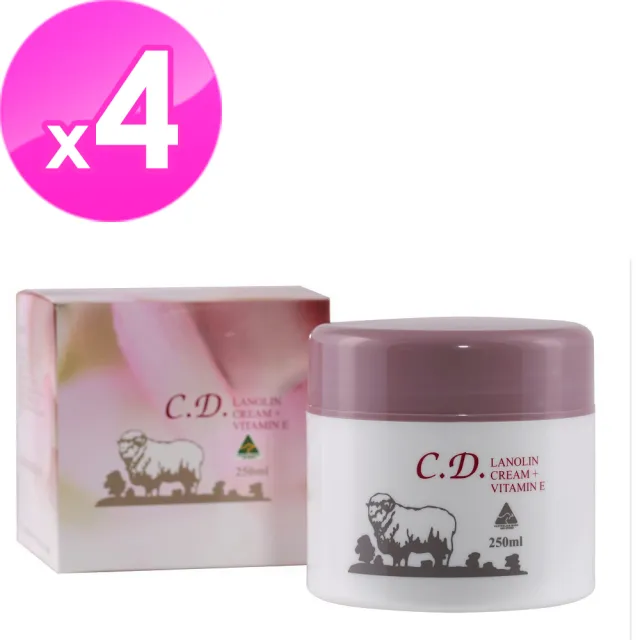 【Natures Care】C.D. 綿羊霜含維他命E-2026年10月到期(4入組 250g/罐)