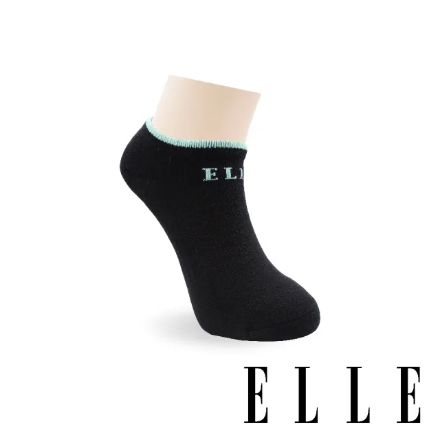 【ELLE】隱形運動短襪-黑(運動襪/隱形襪/女襪/慢跑襪)