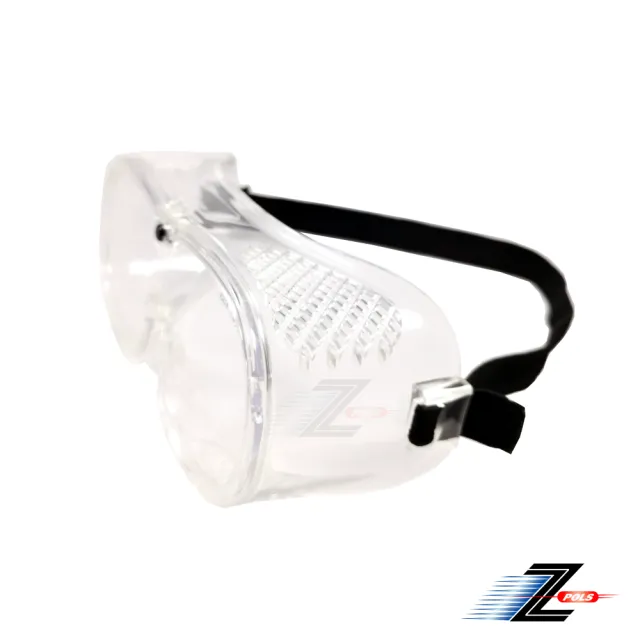 【Z-POLS】可包覆眼鏡於內設計 全透明PC防爆安全鏡片抗紫外線防疫眼鏡(全罩式舒適款)