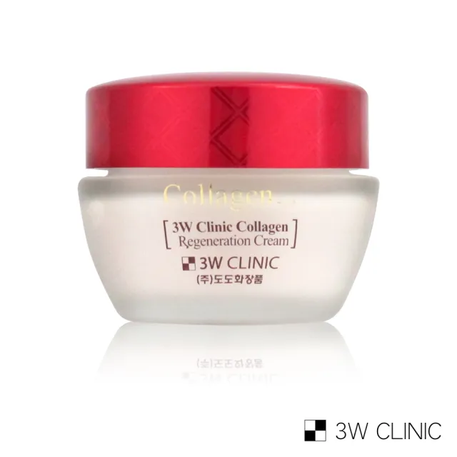即期品【3W CLINIC】膠原潤澤精華霜 60mlx1(保濕霜 日夜霜)