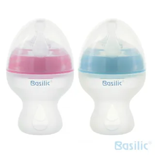 【Basilic 貝喜力克】寬口徑矽膠奶瓶250ml-兩色可選(S奶嘴)