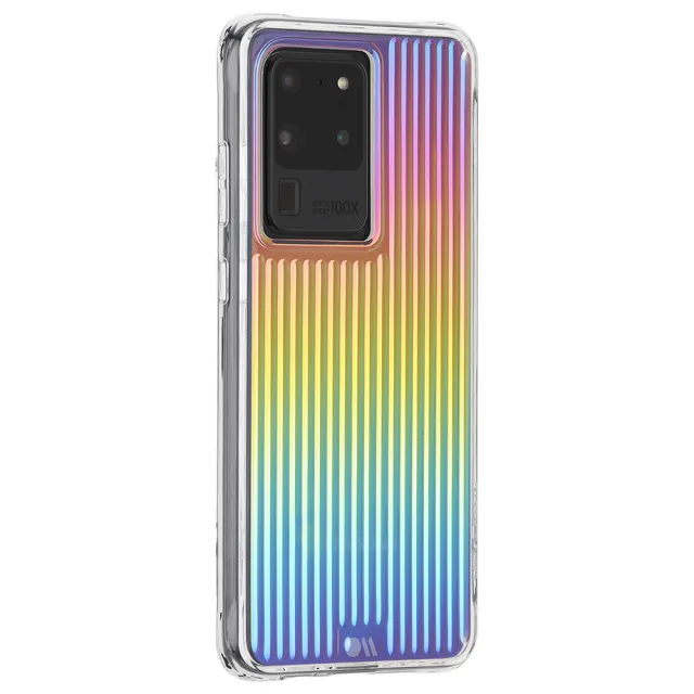 【CASE-MATE】Samsung Galaxy S20 Ultra Tough Groove Iridescent 強悍防摔手機保護殼 - 彩虹波浪