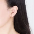 【Emi 艾迷】愛的迫降孫藝珍同款優雅弧形氣質鋯石925銀針耳環
