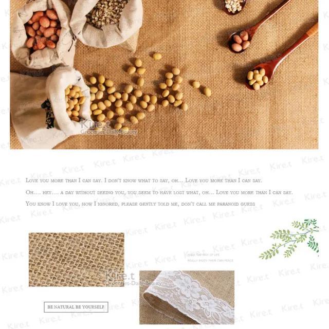 【kiret】通用式亞麻蕾絲背景布兩面兼用30-100CM攝影棚專用桌旗桌布-贈拍攝卡(攝影 背景布)