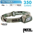 【PETZL】TACTIKKA+ 超輕量標準頭燈/350流明.IPX4防水.LED頭燈(E089EA01 迷彩)