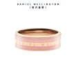 【Daniel Wellington】DW 戒指 Emalie 經典雙色戒指-玫瑰金x粉紅(DW00400060)