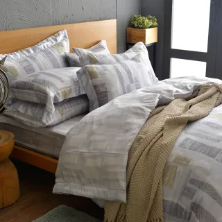 【寶松ROYALCOVER】60支天絲萊賽爾三件式床包枕套組 簡約格紋(加大)