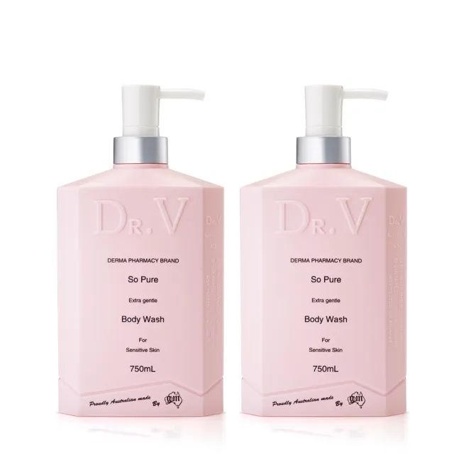 【Dr.V】專業級配方-純淨溫和沐浴乳 (2入組 750ml/瓶)