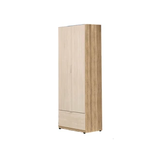 【柏蒂家居】席拉2.5尺二門一抽衣櫃
