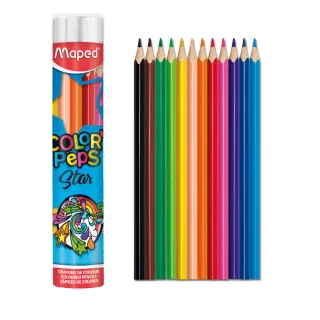 【法國Maped】學用筒裝彩色鉛筆12色