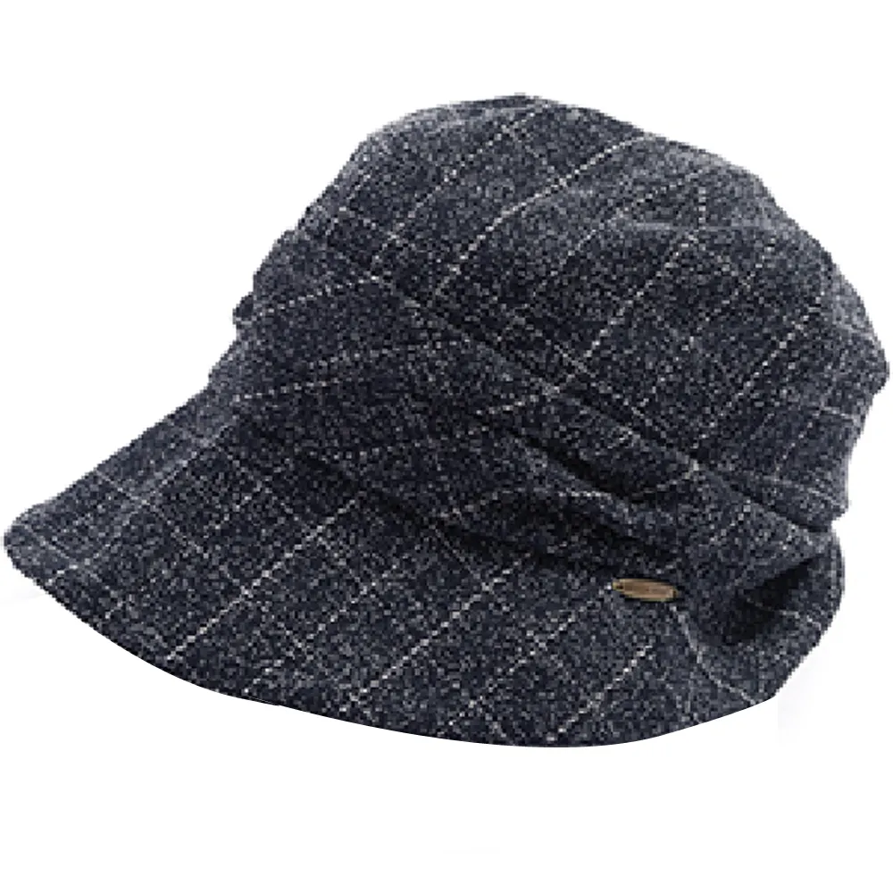 【QUEENHEAD】日系保暖抗寒小顏帽(藍黑色)