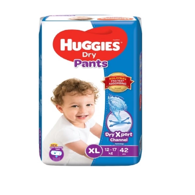 【HUGGIES 好奇】褲型紙尿褲 XL號 箱購(好奇好動褲  平輸品)