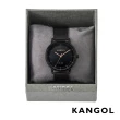 【KANGOL】英國袋鼠│弧形流線時尚腕錶38mm黑米蘭帶(黑曜石框 KG71238)