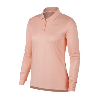 【NIKE 耐吉】Nike Golf 女 運動休閒長袖POLO衫/高爾夫球衫 粉 929536-646